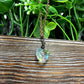 Wire Wrapped Faceted Glass Heart Crystal Pendant - Handmade by Marlayna