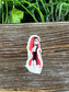 Red Pinup Die Cut Sticker, Graphic Art Sticker, Vinyl, |Sticker or Magnet