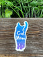 Cat Mom Sticker, Blue and Purple |Sticker or Magnet