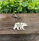 Auntie Bear Fun Hand Stamped Key Chain - Handmade by Marlayna