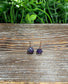 Amethyst Gemstone Chip Copper Stud Earrings - Handmade by Marlayna