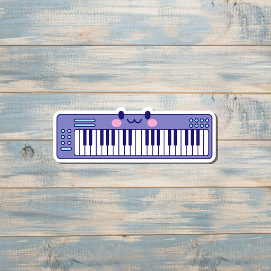 Kawaii Music Instrument Sticker, Piano Keyboard |Sticker or Magnet