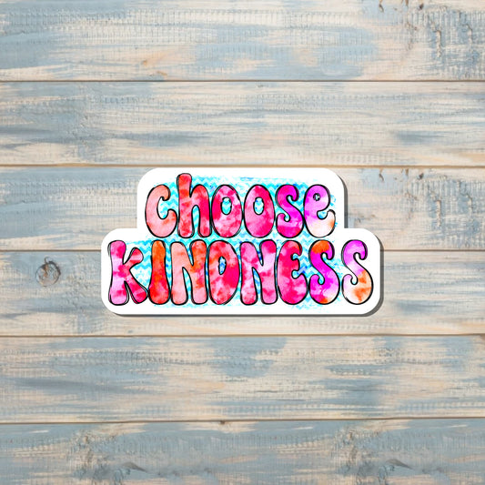 Choose Kindness Groovy, Die Cut Sticker, Graphic Art Vinyl, , Inspirational, Boho Fun |Sticker or Magnet