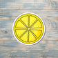 Yellow Lemon Slice, Die Cut Sticker, Graphic Art Vinyl, , Boho Fun |Sticker or Magnet