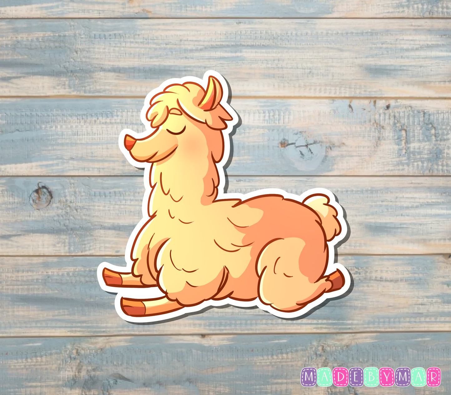 Lying Down Llama Sticker |Sticker or Magnet