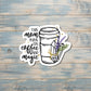 Magic Coffee Sticker, Vinyl Sticker, Boho Hippie, Refrigerator Magnet, Birthday Gift For Mom, Coffee Lover |Sticker or Magnet