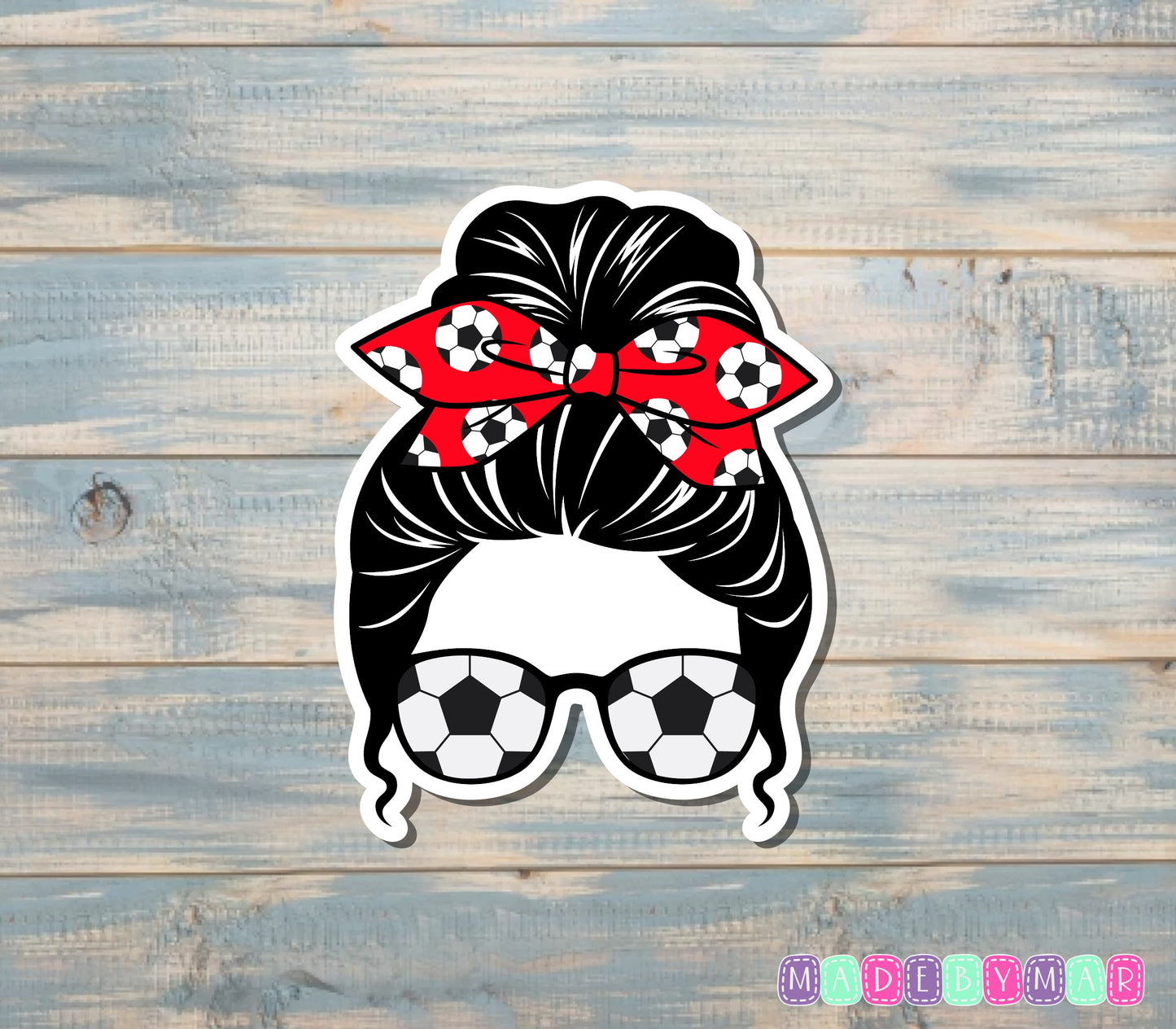 Soccer Mom Sticker, Messy Bun |Sticker or Magnet