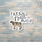 Farm Fresh Milk Cow, Die Cut Vinyl Sticker, , Boho Fun, Water Resistant |Sticker or Magnet