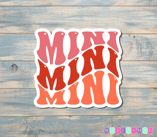 Retro Mini Sticker |Sticker or Magnet