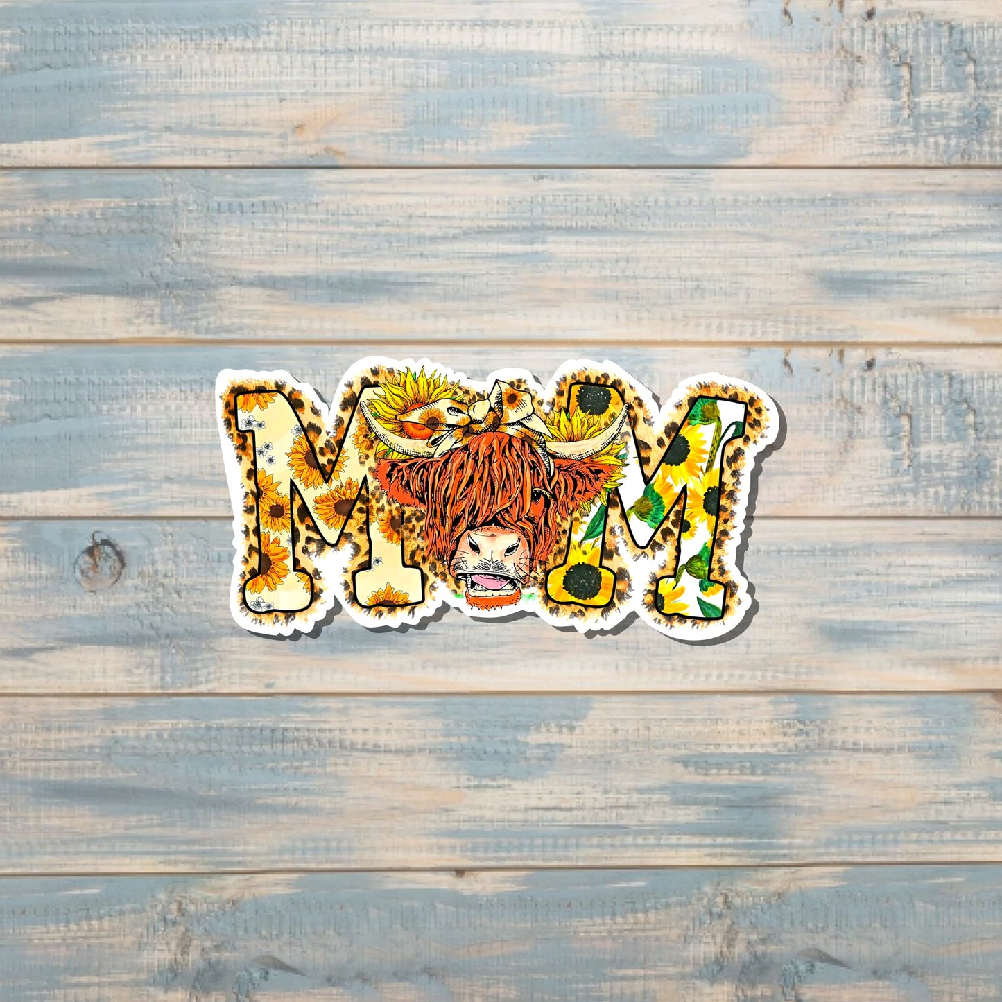 MOM Highland Cow |Sticker or Magnet | Mother's Day