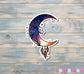 Crescent Moon with Feathers Sticker |Sticker or Magnet