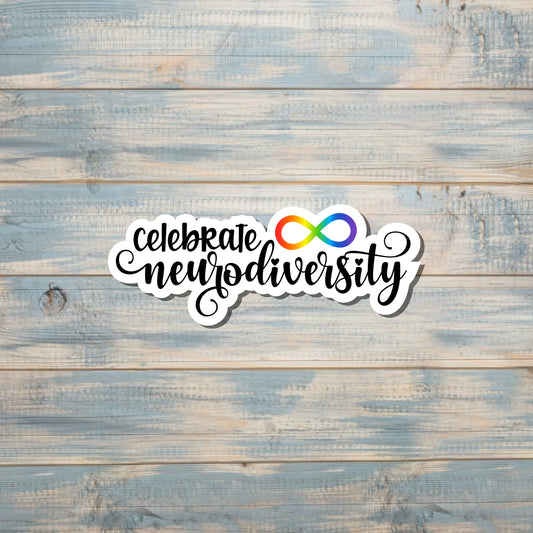 Neurodiversity Sticker, Die Cut Vinyl Sticker, Boho Fun, Water Resistant, Human Rights Equality Women Support, Neurodivergent ADHD |Sticker or Magnet