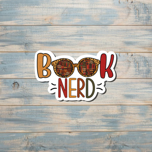 Book Nerd |Vinyl Sticker or Magnet |Refrigerator Fridge Car |Learn Knowledge |Love to Read |Gift for Reader |Sticker or Magnet