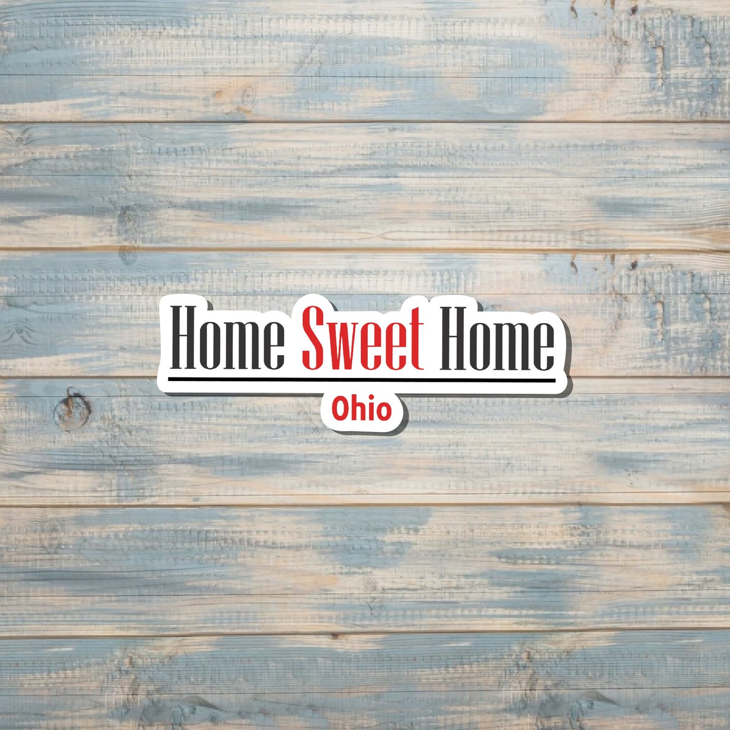 Home Sweet Home Sticker, Ohio State Decal, State Laptop Stickers, Vinyl Stickers, Home Pride, Refrigerator Magnet, Locker Decor, Retro Wavy Words, Local Hometown, OH USA, State Saying Quote |Sticker or Magnet