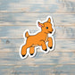 Orange Baby Goat Kid, Die Cut Vinyl Sticker, , Boho Fun, Water Resistant |Sticker or Magnet