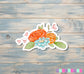 Flower Arrangement Sticker, Pink Orange Blue |Sticker or Magnet