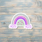 Bohemian Rainbow Clouds, Die Cut Sticker, Graphic Art Sticker, Vinyl, , Boho Fun |Sticker or Magnet