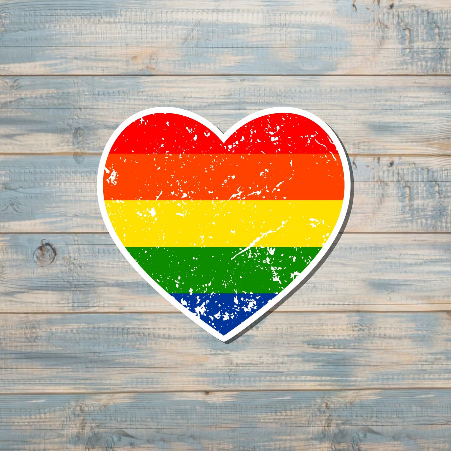 Rainbow Heart Sticker |Sticker or Magnet