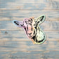 Nigerian Dwarf Goat Face Sticker, Pastel |Sticker or Magnet