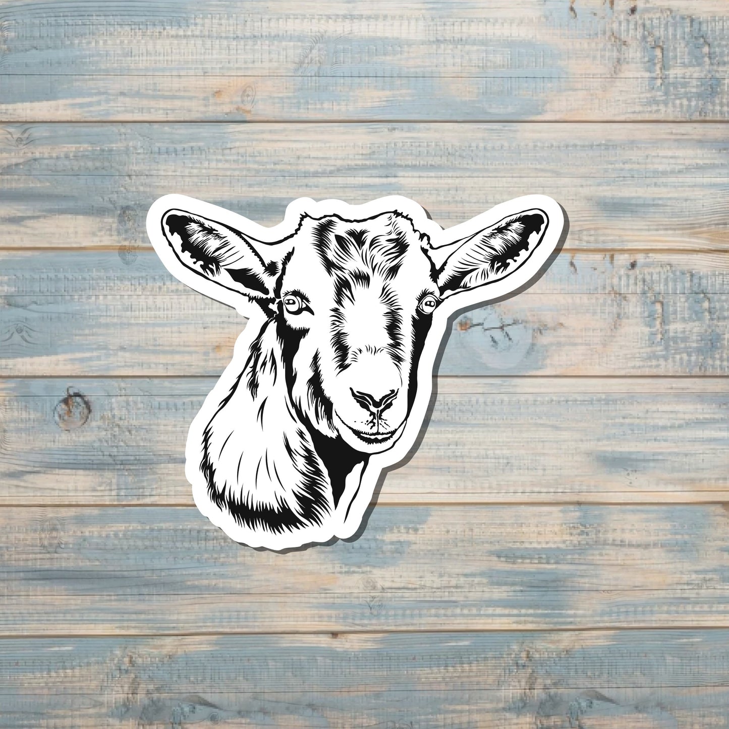 Nigerian Dwarf Goat Face Sticker, Black |Sticker or Magnet