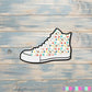 Multicolored Stars High Top Shoes Sticker |Sticker or Magnet