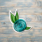 Blue Watercolor Floral Flower, Die Cut Sticker, Graphic Art Vinyl, , Boho Fun |Sticker or Magnet