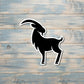 Black Goat w/ Horns Silhouette |Lightweight Vinyl Sticker or Magnet |Refrigerator Fridge Car |Farm Life |Love Animals |Nigerian Dwarf Minis |Sticker or Magnet