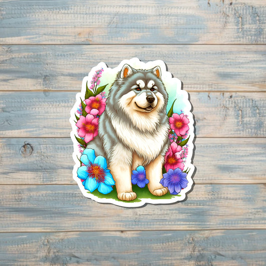 Alaskan Malamute Sticker or Magnet |Boho Fun |Refrigerator Fridge Car |Dog Mom Animal Lover |Pet Breed |Sticker or Magnet