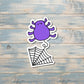 Cute Spider and Web, Die Cut Sticker, Graphic Art Sticker, Vinyl, , Inspire Motivate |Sticker or Magnet