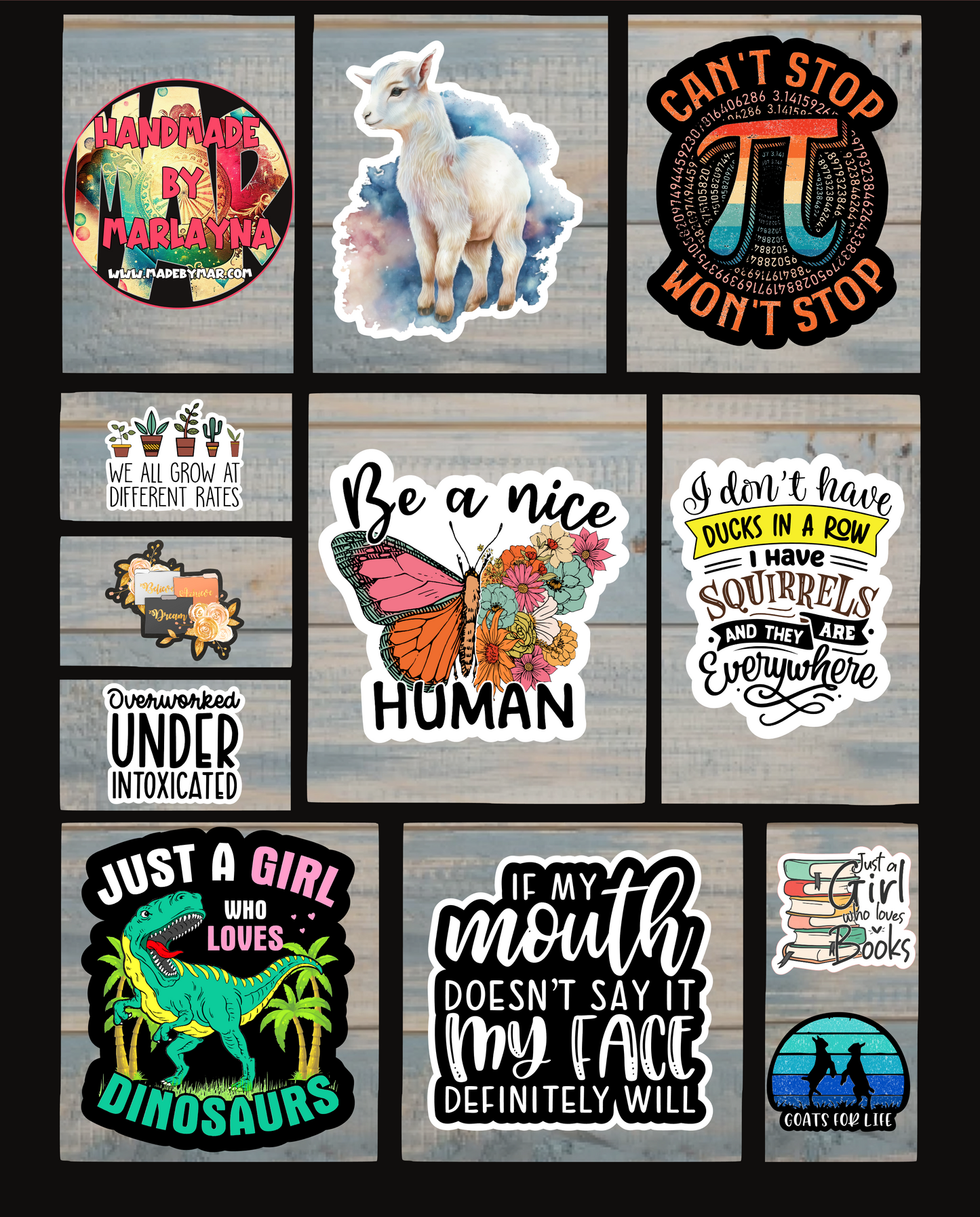 Any 3 Sticker Pack, Vinyl Stickers, Choose any 3 Stickers, Custom pack, Boho Funny, Gift Idea |Sticker or Magnet