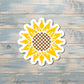 Yellow Sunflower, Die Cut Vinyl Sticker, , Boho Fun, Water Resistant |Sticker or Magnet