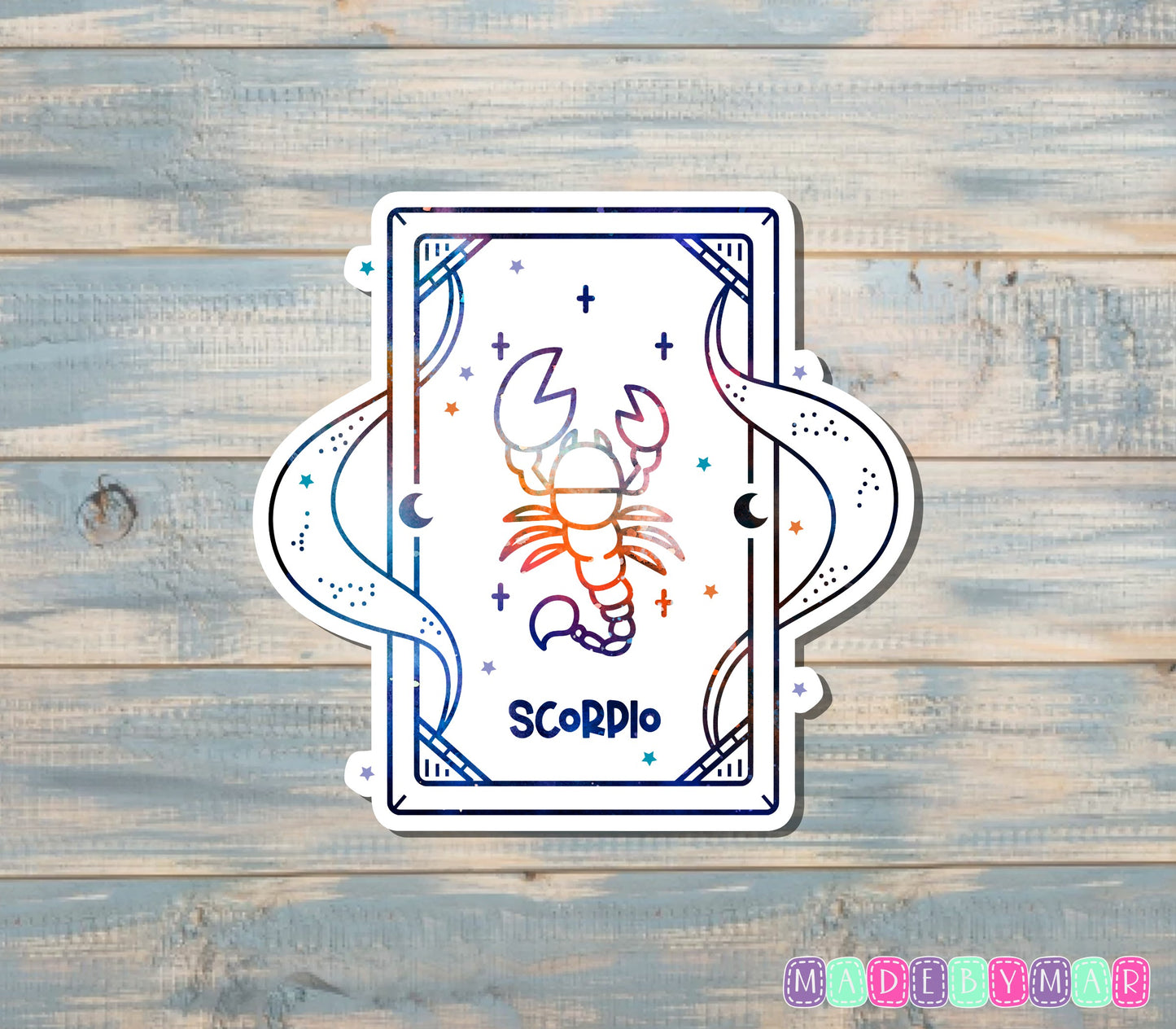 Scorpio Zodiac Tarot Card Sticker |Sticker or Magnet