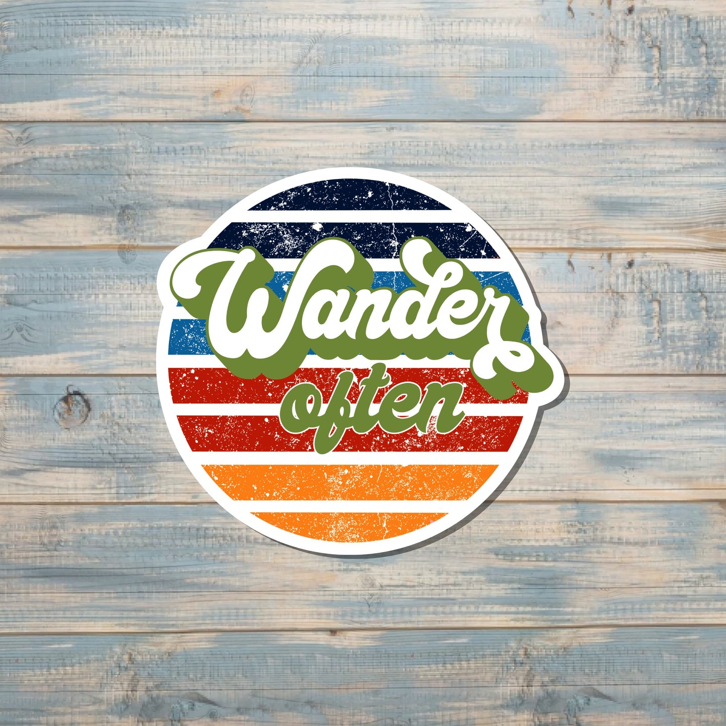 Travel Sticker, Wander Often Sticker, Die Cut Vinyl Sticker, , Boho Fun, Water Resistant |Sticker or Magnet