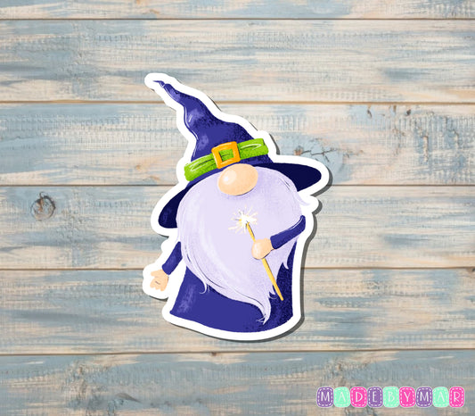 Wizard Gnome |Sticker or Magnet | Halloween Magic