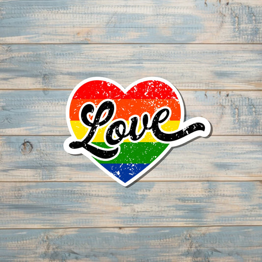 Rainbow Heart Sticker, LGBT Sticker, Pride Month, Human Rights Equality, Gay Ally, LGBTQ, Laptop Decal, Tumbler Sticker, Love Everyone |Sticker or Magnet