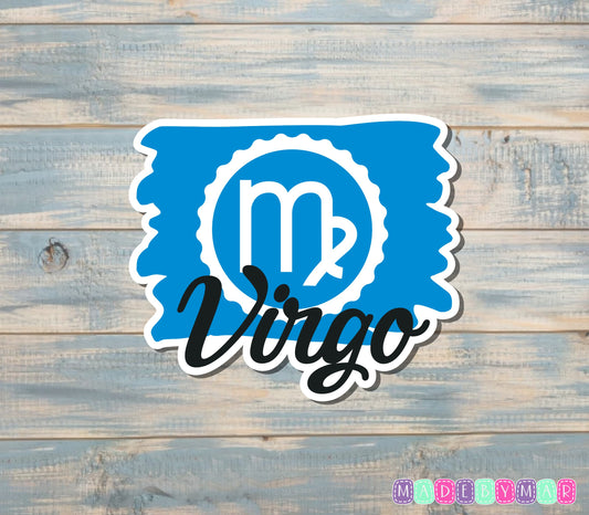 Virgo Zodiac Sign Sticker |Sticker or Magnet